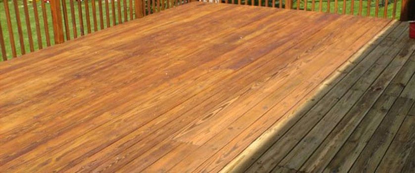 Cleaning mold off deck